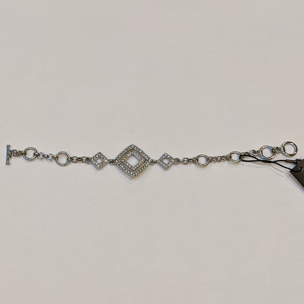 NWT WHBM Jeweled Squares Chain Bracelet w Toggle